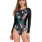 Damen Sportlicher Schwimmanzug mit floralem Design R&B
