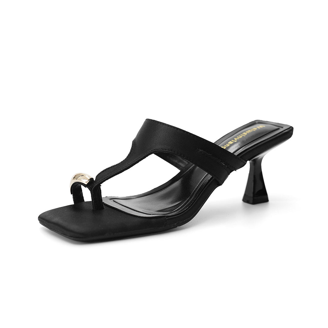 Damen elegante Mules mit geschmackvollem Leopardenmuster und modischem Absatz R&B