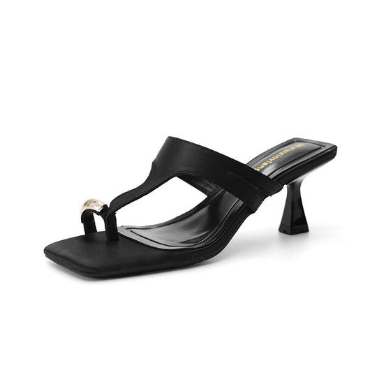 Damen elegante Mules mit geschmackvollem Leopardenmuster und modischem Absatz R&B