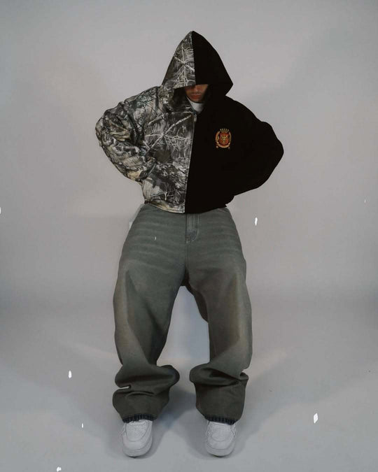 Damen Camouflage Jogginghose mit elastischem Bund und seitlichen Taschen R&B