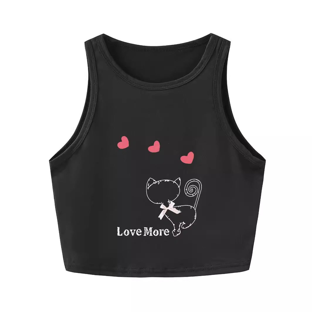 Damen Crop-Top mit auffälligem Schriftzug und körpernahem Schnitt R&B