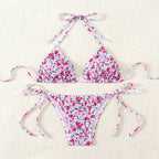 Damen Triangel-Bikini mit verspieltem Blumenmuster R&B