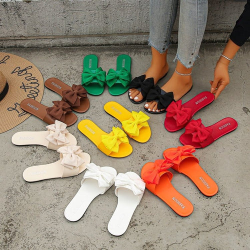 Damen Riemensandalen mit großem Schleifendetail R&B