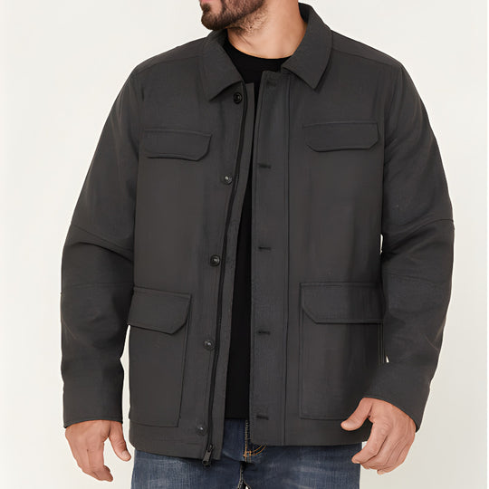 Herren utilitaristische Jacke mit mehreren Taschen R&B