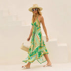 Damen Maxikleid mit verspieltem Muster R&B