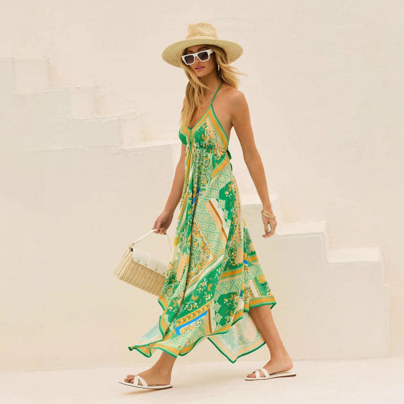 Damen Maxikleid mit verspieltem Muster R&B