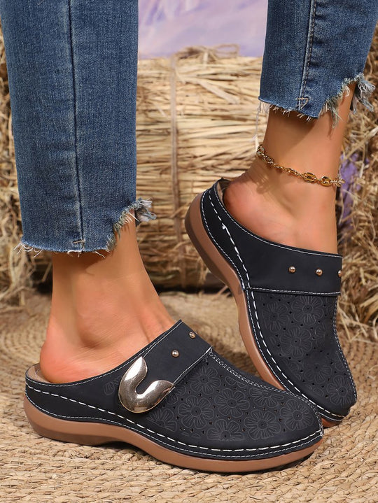 Damen Komfortable und stilvolle Clogs mit floralem Design R&B