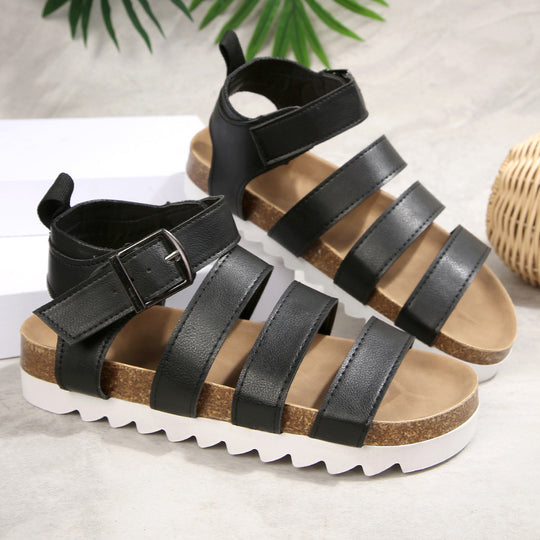 Damen Komfortable Riemchensandalen mit gepolstertem Fußbett und verstellbarem Riemen R&B