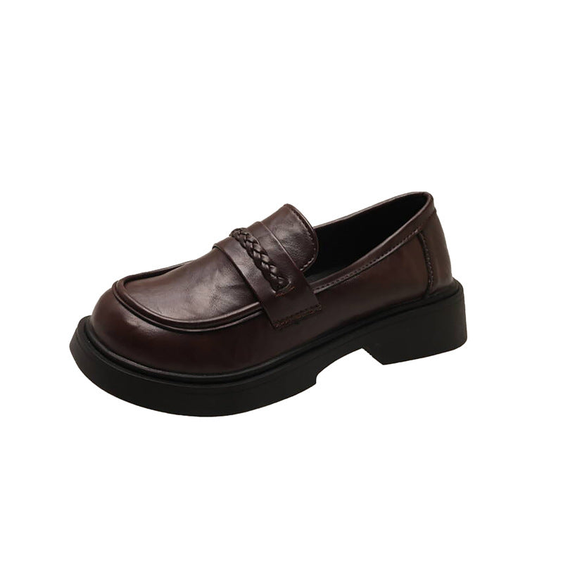 Damen modische Mokassins mit innovativem Plateau-Heel und dezenter Schnallenverzierung R&B