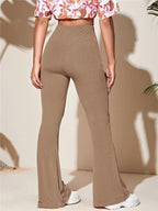 Damen Bootcut-Leggings mit hohem Bund und strukturiertem Design R&B