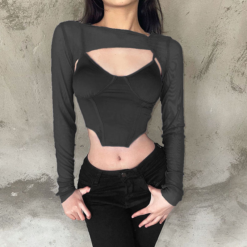Damen Sportliches und elegantes Oberteil mit langem Arm R&B