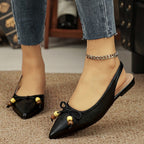 Damen Slingback-Ballerinas mit eleganter Schleifenapplikation und attraktivem Schmuckdetail R&B
