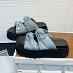 Damen Modische Plateauschuhe mit festlichem Schmuck R&B