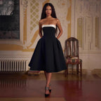 Damen Elegantes Midi-Ballkleid mit schwingendem Rock