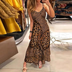 Damen Maxikleid mit raffinierten Tierdruck-Design R&B