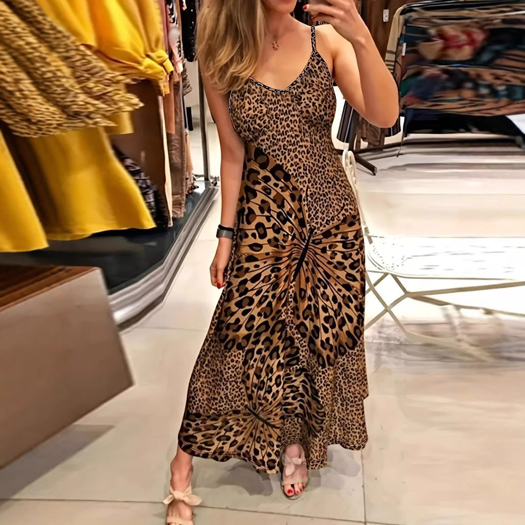 Damen Maxikleid mit raffinierten Tierdruck-Design R&B