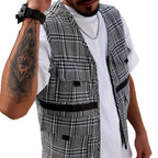 Herren stylischer Utility-Weste mit mehreren Taschen