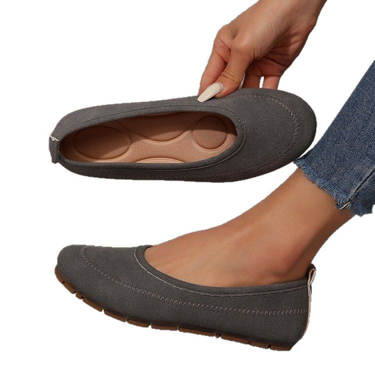 Damen Ballerinas aus hochwertigem Wildleder mit anatomischer Innensohle R&B