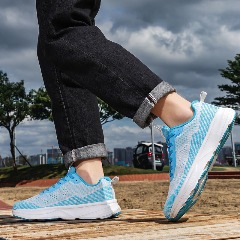 Damen Atmungsaktive Laufschuhe mit stoßdämpfendem Obermaterial und elastischem Schnellschnürsystem