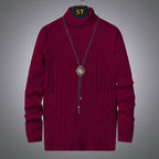Herren Rollkragenpullover mit strukturiertem Zopfmuster R&B