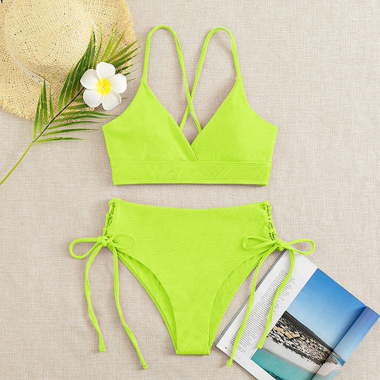Damen Bikini-Set mit verstellbaren Trägern und raffinierten Schnürdetails R&B