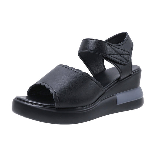 Damen Wedge-Sandalen mit komfortablem Fußbett und elegantem Riemendesign R&B