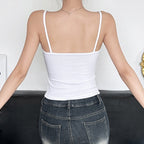 Damen Spaghetti-Trägertop mit romantischem Spitzenbesatz und taillierter Silhouette R&B
