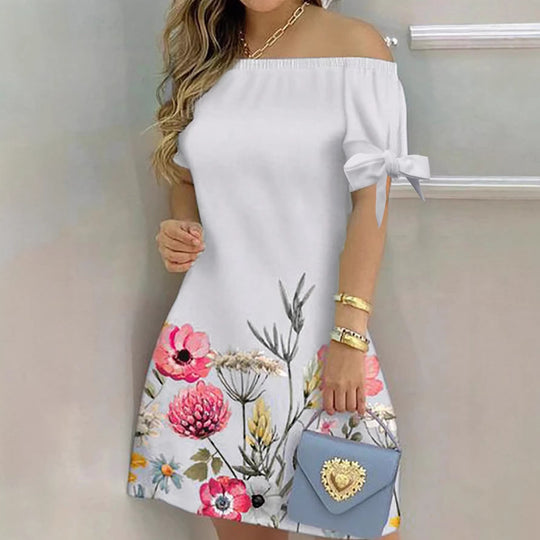 Damen Off-Shoulder Kleid R&B