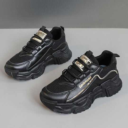 Damen Sportliche Sneakers mit modischer Metallic-Applikation und strukturierter Oberfläche R&B