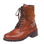 Damen Schnürstiefel mit modischen Akzenten und stabiler Profilsohle R&B