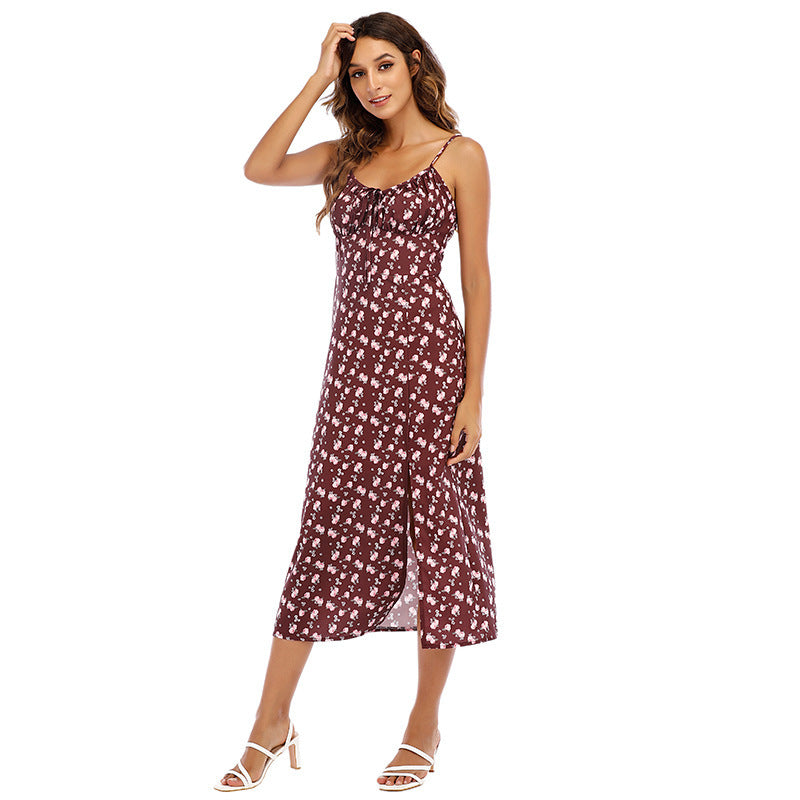 Damen Sommerkleid im Boho-Stil mit Schlitz R&B
