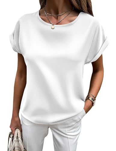R&B | Satin-T-Shirt mit Umgeschlagenen Ärmeln für Damen