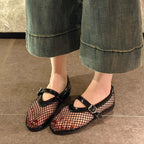 Damen elegante Ballerinas mit Netzdesign R&B