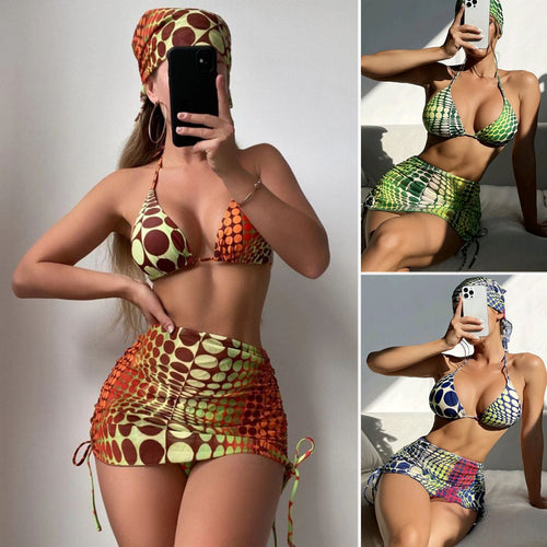 Damen Triangel-Bikini mit Rock R&B