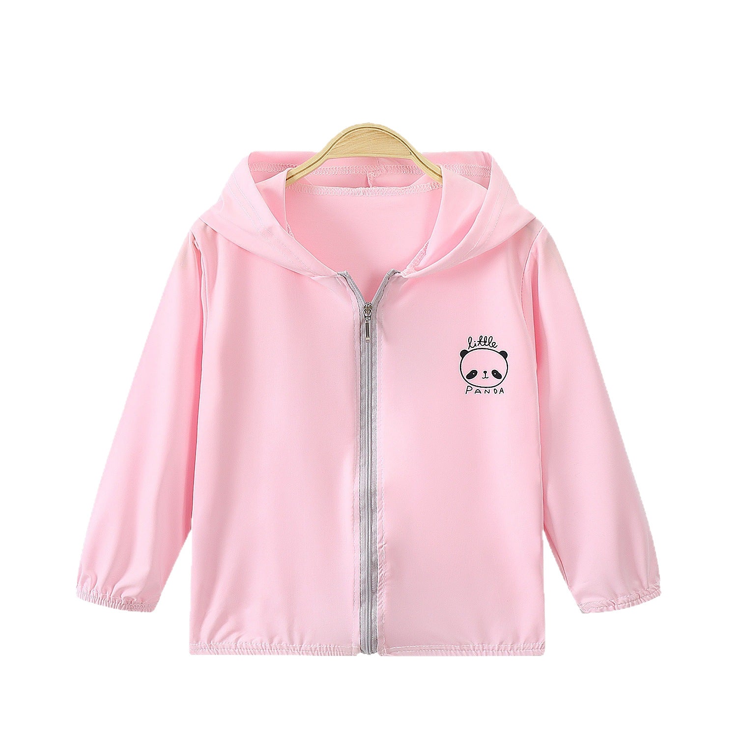 Unisex nan leichte Kapuzenjacke mit durchgehendem Reißverschluss und niedlichem Panda-Print  R&B