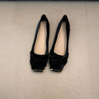 Damen Ballerinas mit eleganter Drapierung und glänzender Schuhspitze R&B
