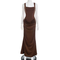 Damen Elegantes Maxikleid mit drapiertem Oberteil und schmalem Schnitt R&B