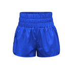 Damen sportliche Shorts mit elastischem Bund und praktischen Eingrifftaschen R&B