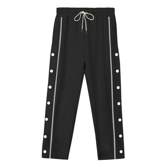 Unisex nan leichte Sport-Trainingshose mit Druckknopfleiste und elastischem Kordelbund R&B