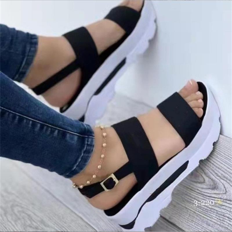 Damen Wedge-Sandalen mit modischem Riemen-Design und anatomisch geformtem Fußbett R&B