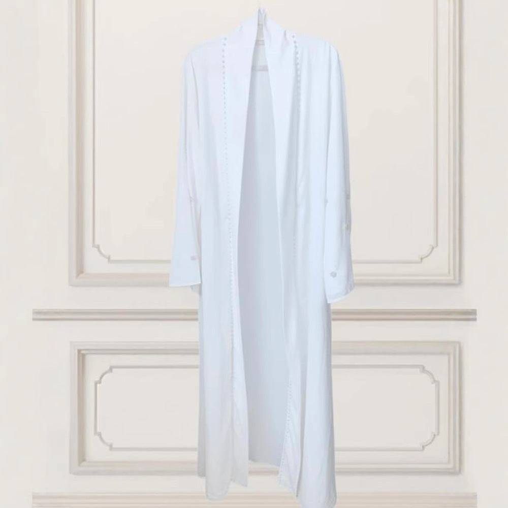 Damen Eleganter Kimono mit perlverzierten Details und weitem Schnitt R&B