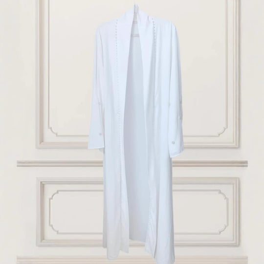 Damen Eleganter Kimono mit perlverzierten Details und weitem Schnitt R&B
