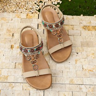 Damen Riemchen-Sandalen mit filigranen Verzierungen R&B