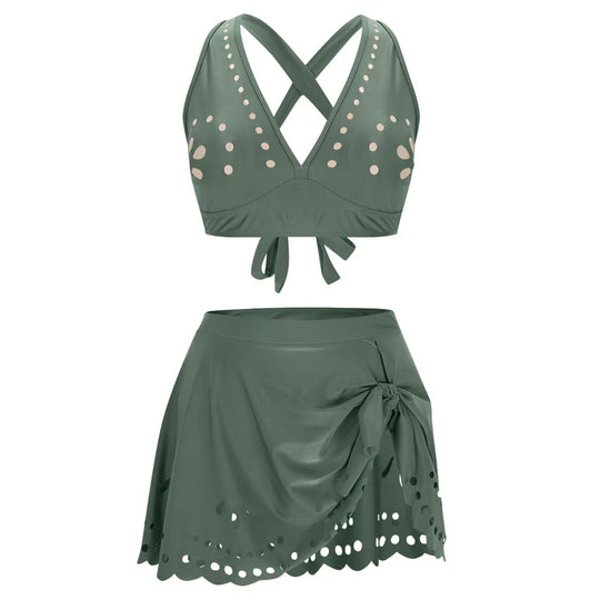 Damen Sportliches Bade-Set mit verstellbaren Trägern R&B