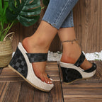 Damen Wedge-Sandalen mit atmungsaktivem Obermaterial und komfortablem Fußbett R&B