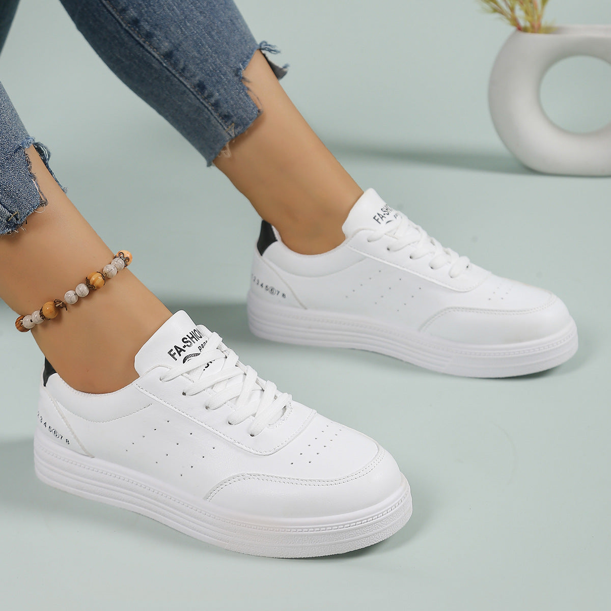 Damen modische Sneakers mit atmungsaktiver Oberfläche und bequemer Laufsohle R&B