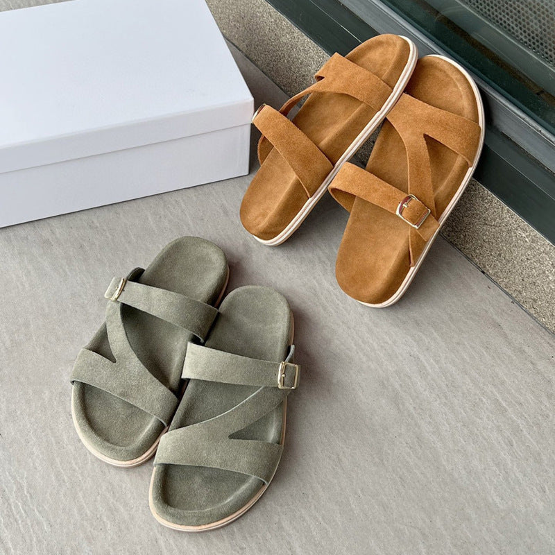 Damen Komfortable Clogs mit modischen Riemen