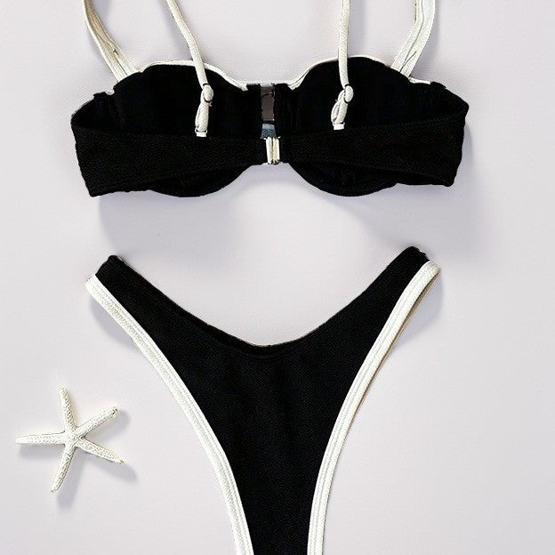 Damen Bikini mit gepolstertem Oberteil und verstellbaren Trägern R&B