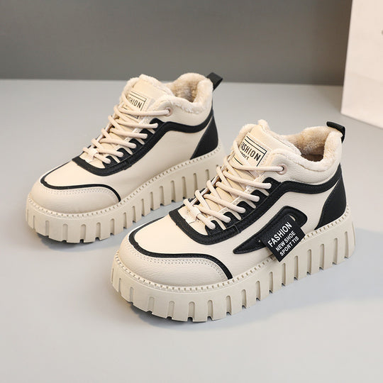 Damen modische Chunky Sneaker mit weichem Futter und robuster Sohle R&B