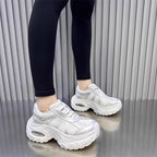 Damen Sportliche Chunky Sneakers mit atmungsaktiven Mesh-Einsätzen